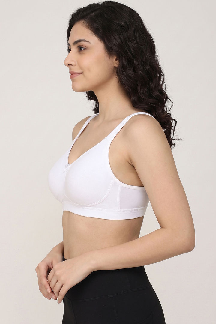 Zivame Double Layered Non Wired 3/4th Coverage Tshirt Bra - Bright White — image 3